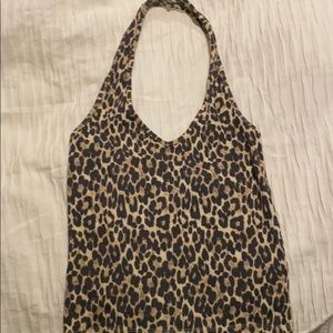 Cheetah print cropped tank